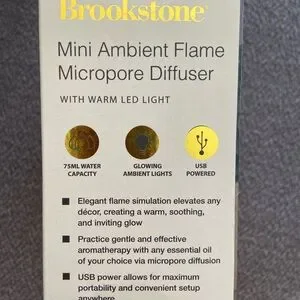 Brookstone | Other | Brookstone Mini Ambient Flame Micropore Diffuser ...